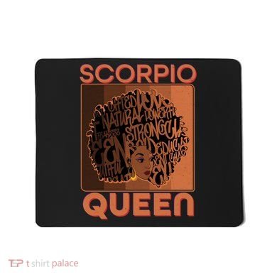 Cool Retro Scorpio Queen Afro Woman Mousepad