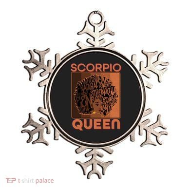 Cool Retro Scorpio Queen Afro Woman Ornament