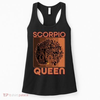 Cool Retro Scorpio Queen Afro Woman Women's Tank Top
