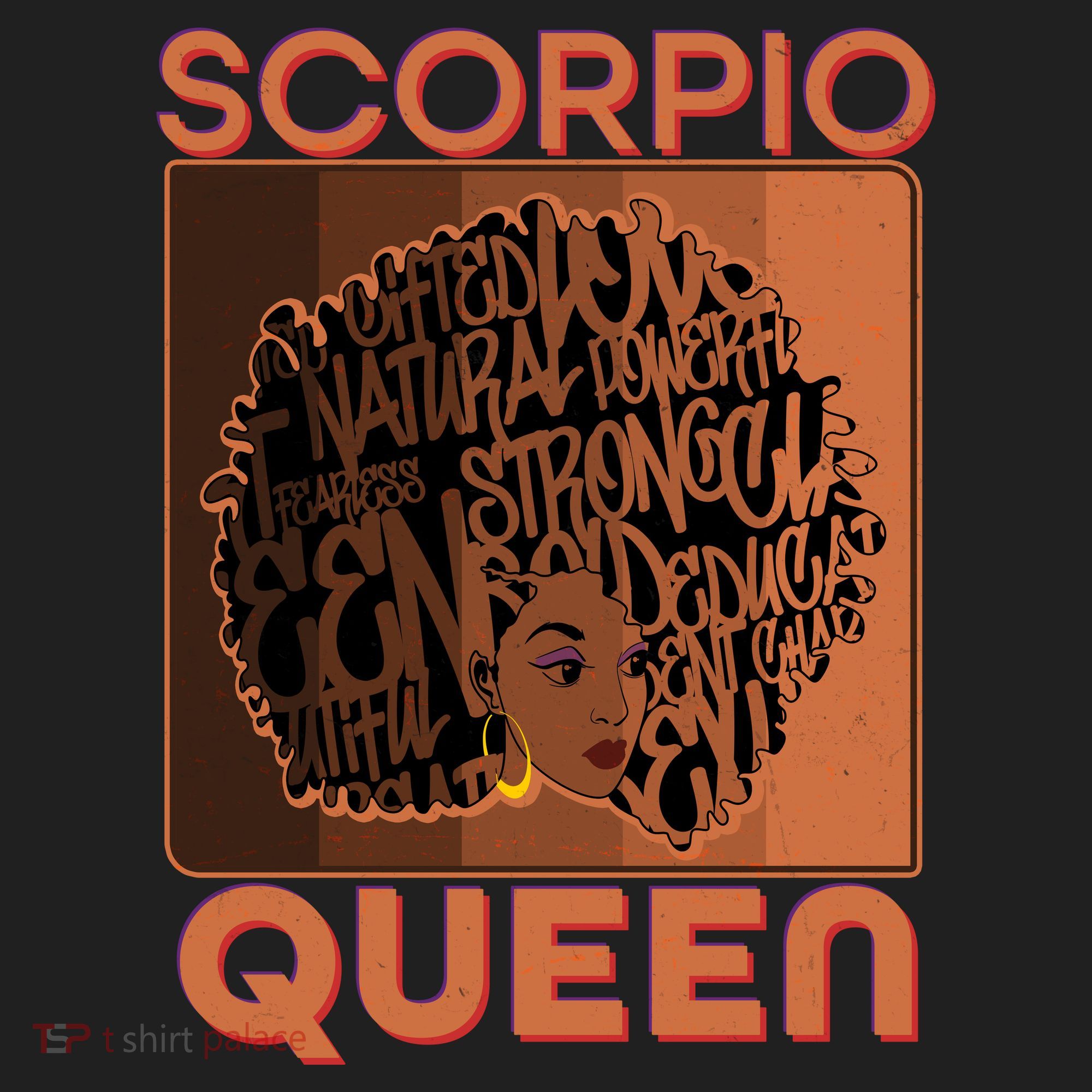 Cool Retro Scorpio Queen Afro Woman Hat