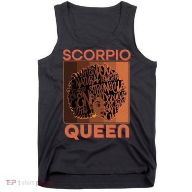 Cool Retro Scorpio Queen Afro Woman Tank Top