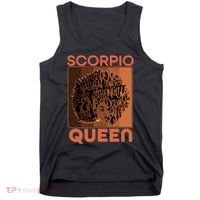 Cool Retro Scorpio Queen Afro Woman Tank Top thumb 0