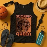 Cool Retro Scorpio Queen Afro Woman Tank Top thumb 4