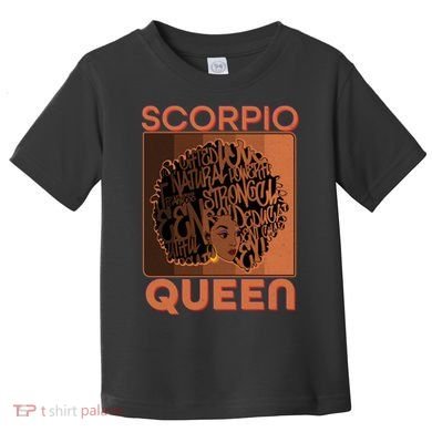 Cool Retro Scorpio Queen Afro Woman Toddler T-Shirt