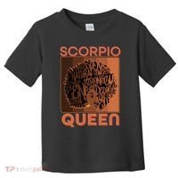 Cool Retro Scorpio Queen Afro Woman Toddler T-Shirt thumb 0