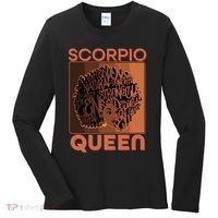 Cool Retro Scorpio Queen Afro Woman Women's Long Sleeve Shirt thumb 0