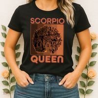 Cool Retro Scorpio Queen Afro Woman Women's T-Shirt thumb 2