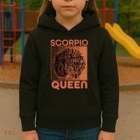 Cool Retro Scorpio Queen Afro Woman Kids Hoodie thumb 3