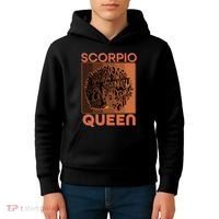 Cool Retro Scorpio Queen Afro Woman Kids Hoodie thumb 4