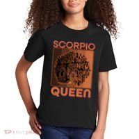 Cool Retro Scorpio Queen Afro Woman Kids T-Shirt thumb 2