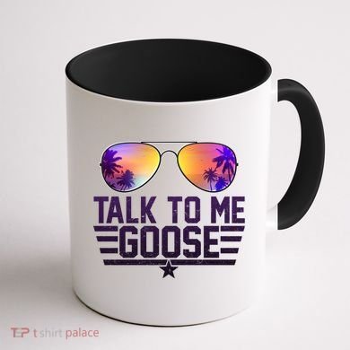 Cool Retro Talk To Me Goose Coffee Mug back