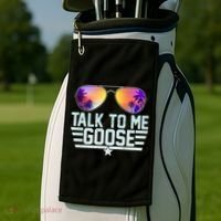 Cool Retro Talk To Me Goose Golf Towel thumb 2