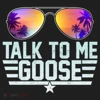 Cool Retro Talk To Me Goose Golf Towel thumb 3