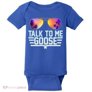 Cool Retro Talk To Me Goose Baby Bodysuit