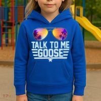 Cool Retro Talk To Me Goose Kids Hoodie thumb 3
