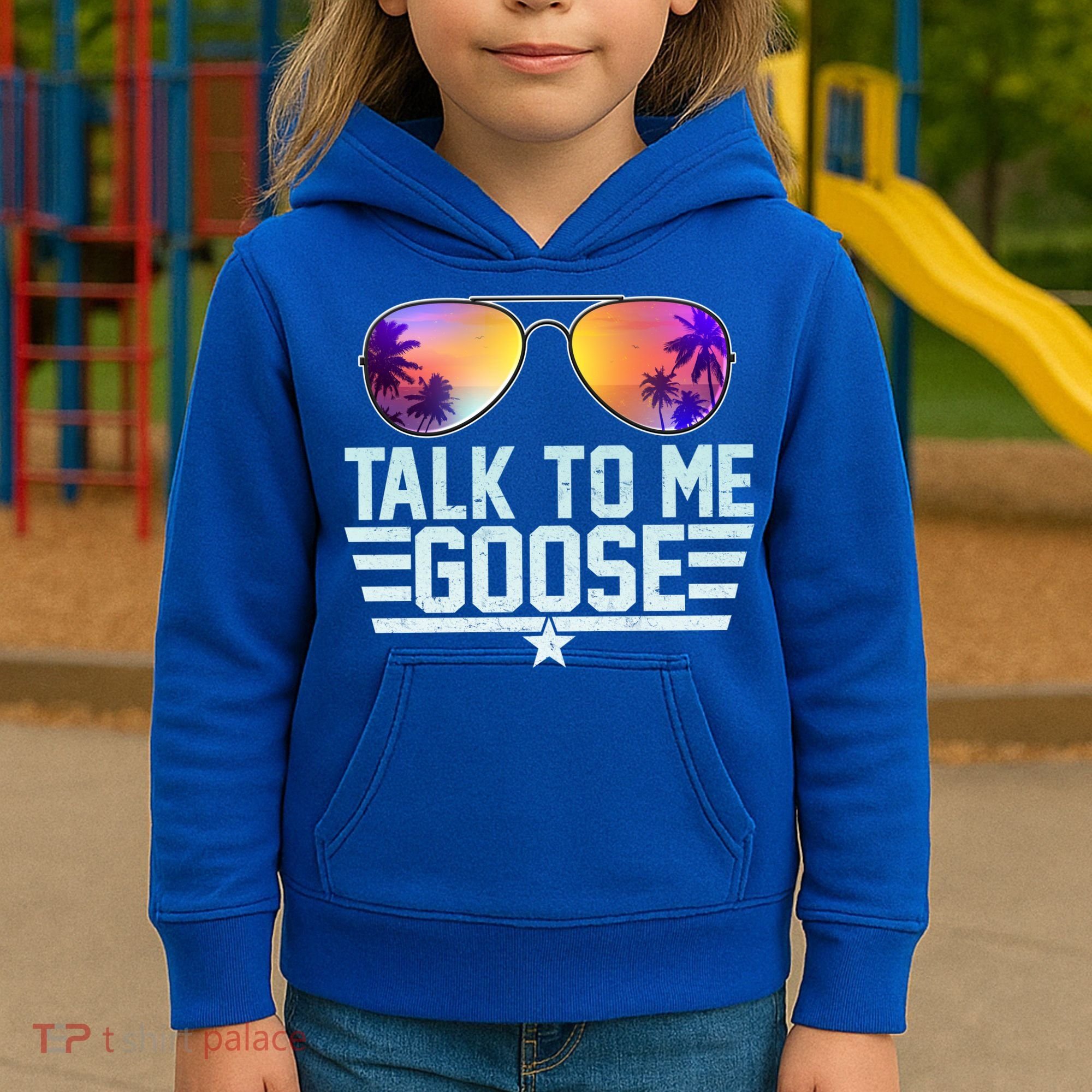 Cool Retro Talk To Me Goose Kids Hoodie