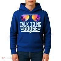 Cool Retro Talk To Me Goose Kids Hoodie thumb 4