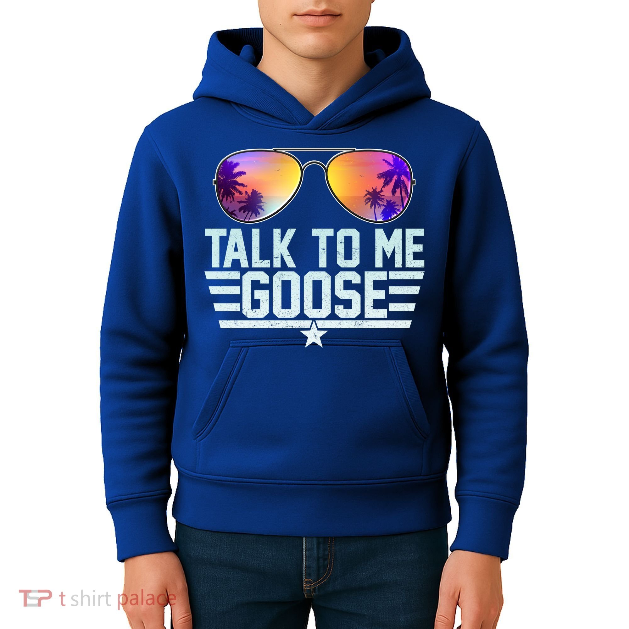 Cool Retro Talk To Me Goose Kids Hoodie