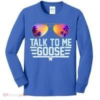 Cool Retro Talk To Me Goose Kids Long Sleeve Shirt thumb 0