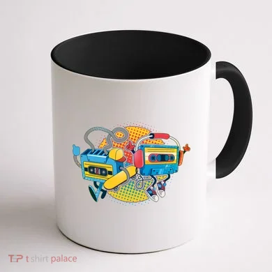 Cool Retro Tapes Coffee Mug back