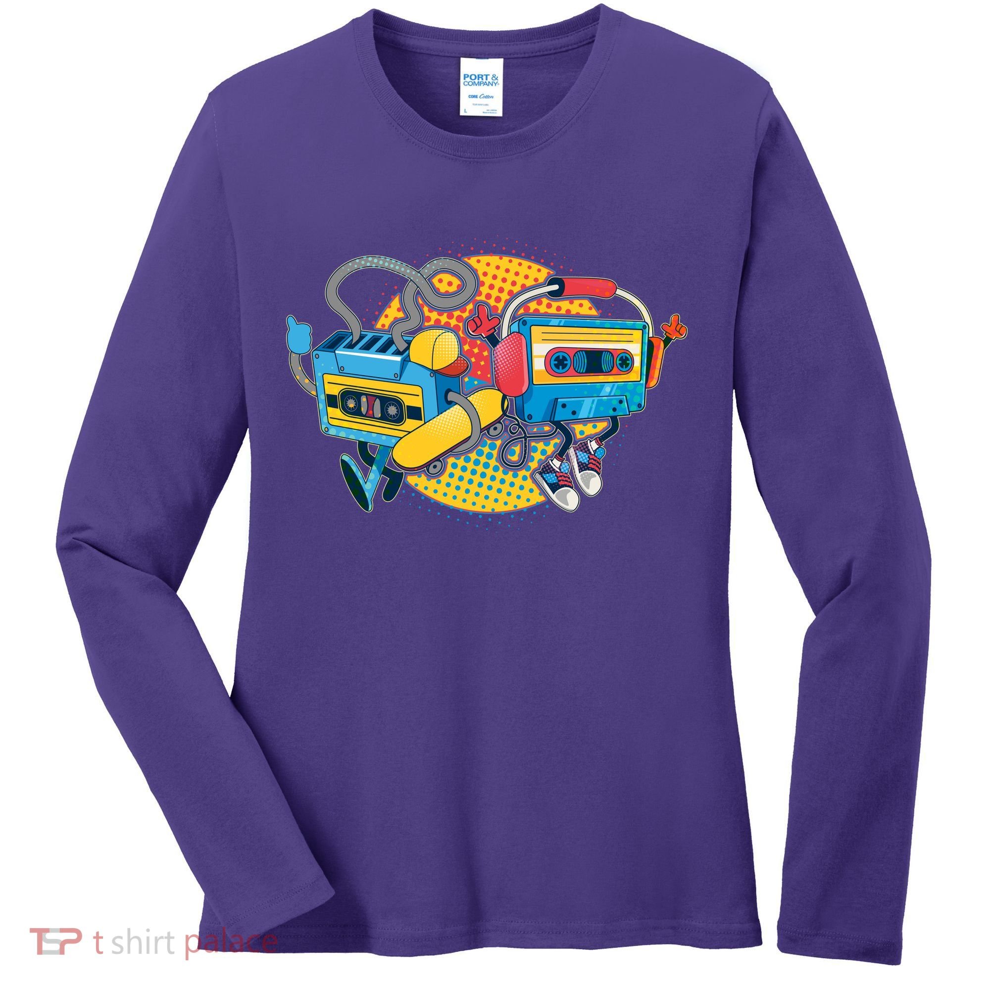 Cool Retro Tapes Women's Long Sleeve Shirt