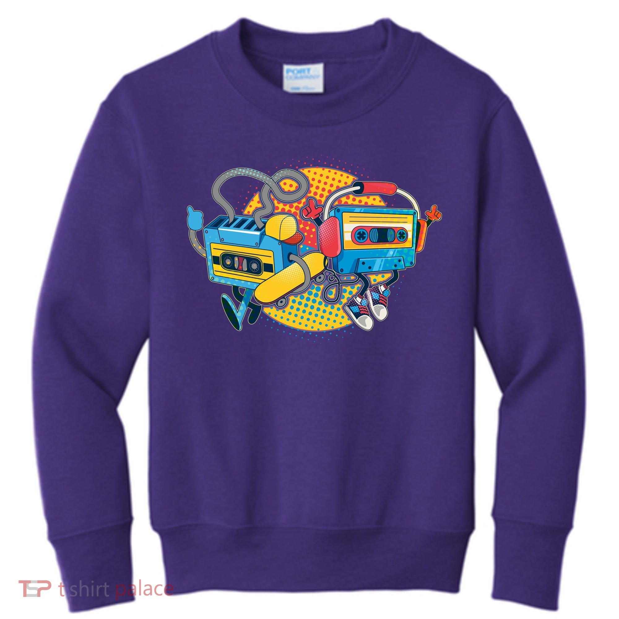 Cool Retro Tapes Kids Sweatshirt