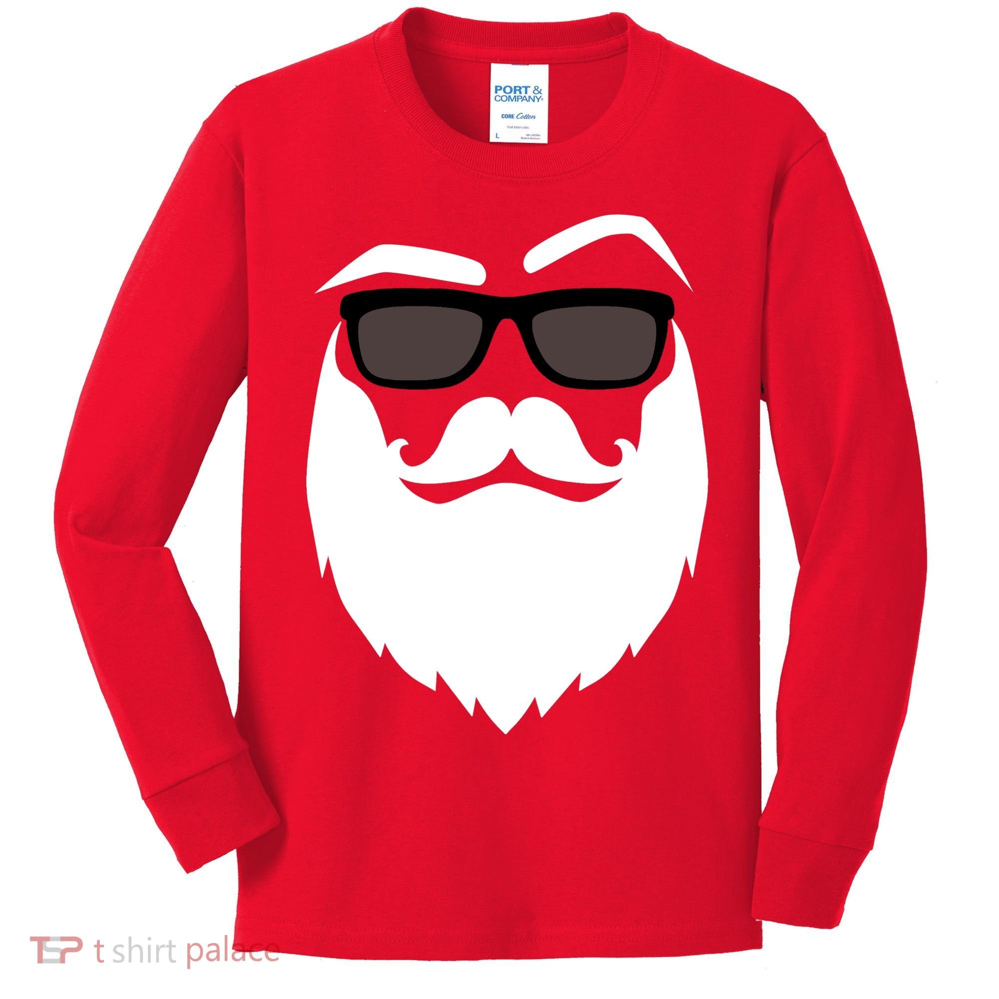 Cool Santa Clause Kids Long Sleeve Shirt