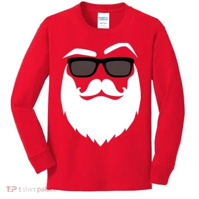 Cool Santa Clause Kids Long Sleeve Shirt