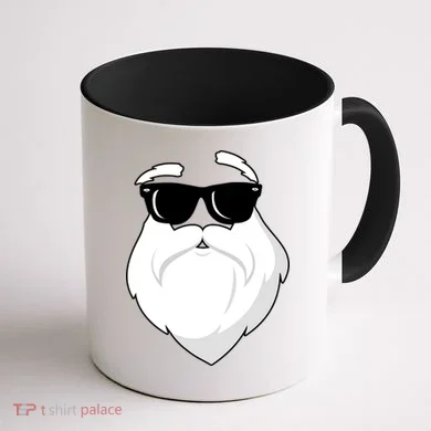 Cool Santa Face Coffee Mug back