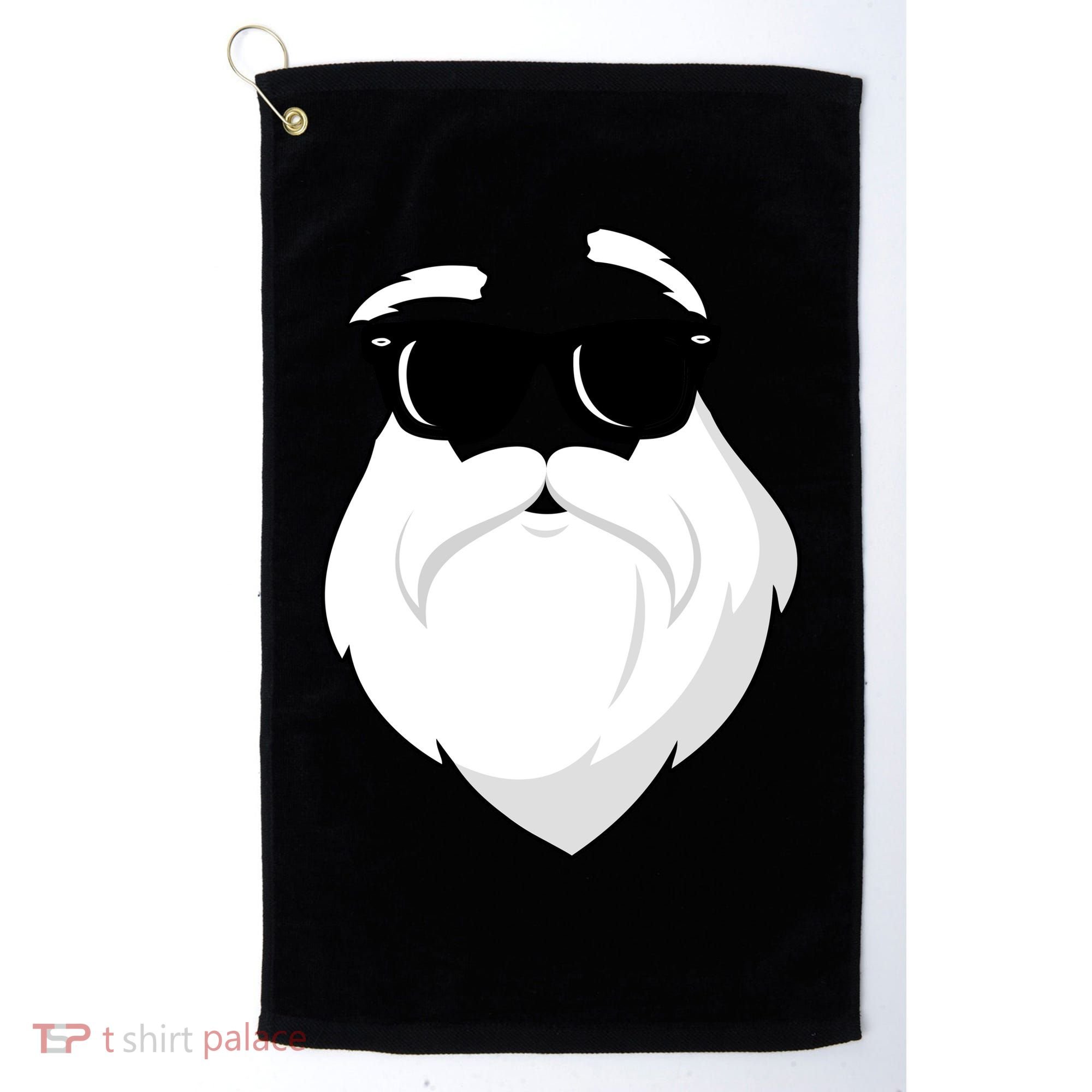 Cool Santa Face Golf Towel