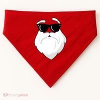 Cool Santa Face USA-Made Doggie Bandana thumb 0
