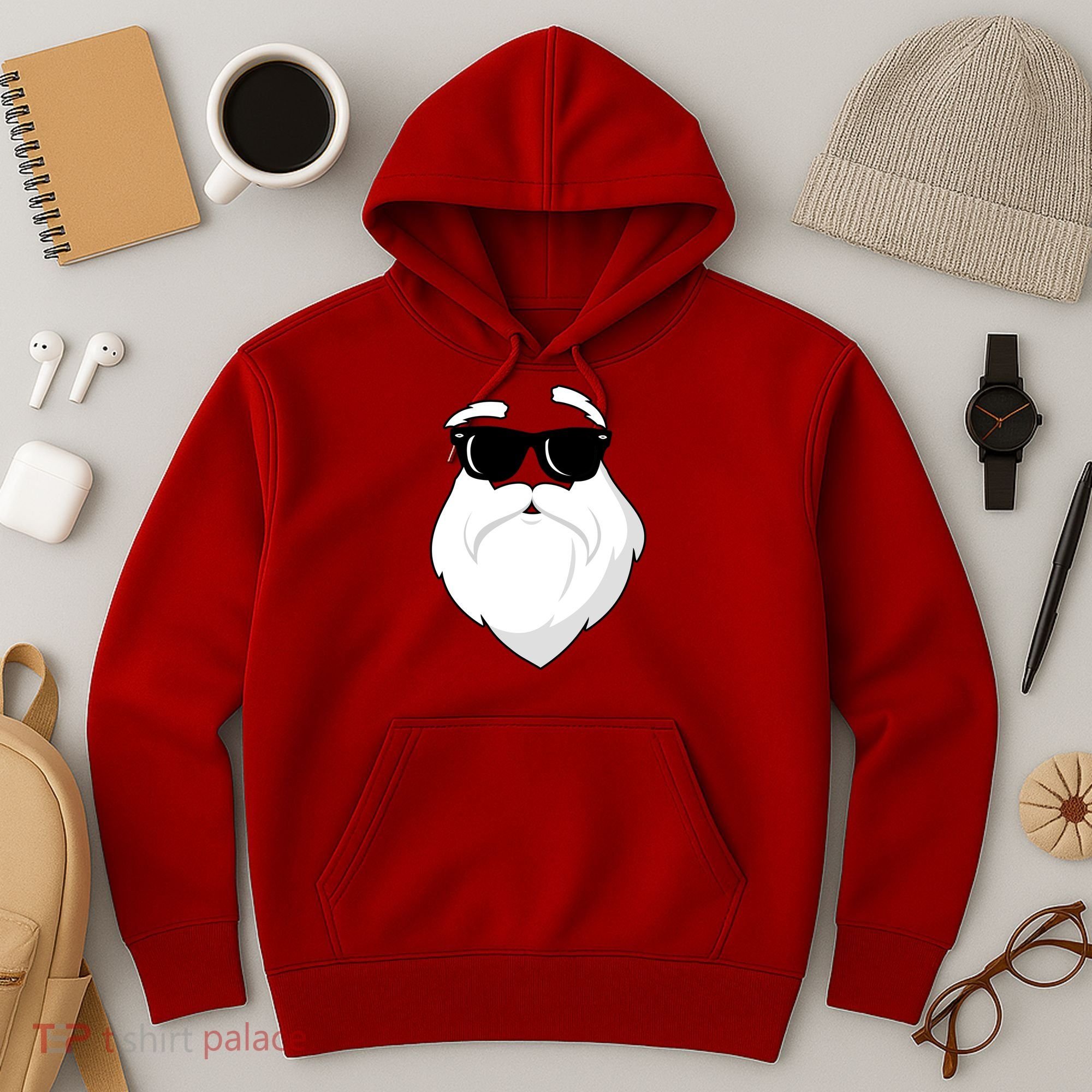 Cool Santa Face Hoodie