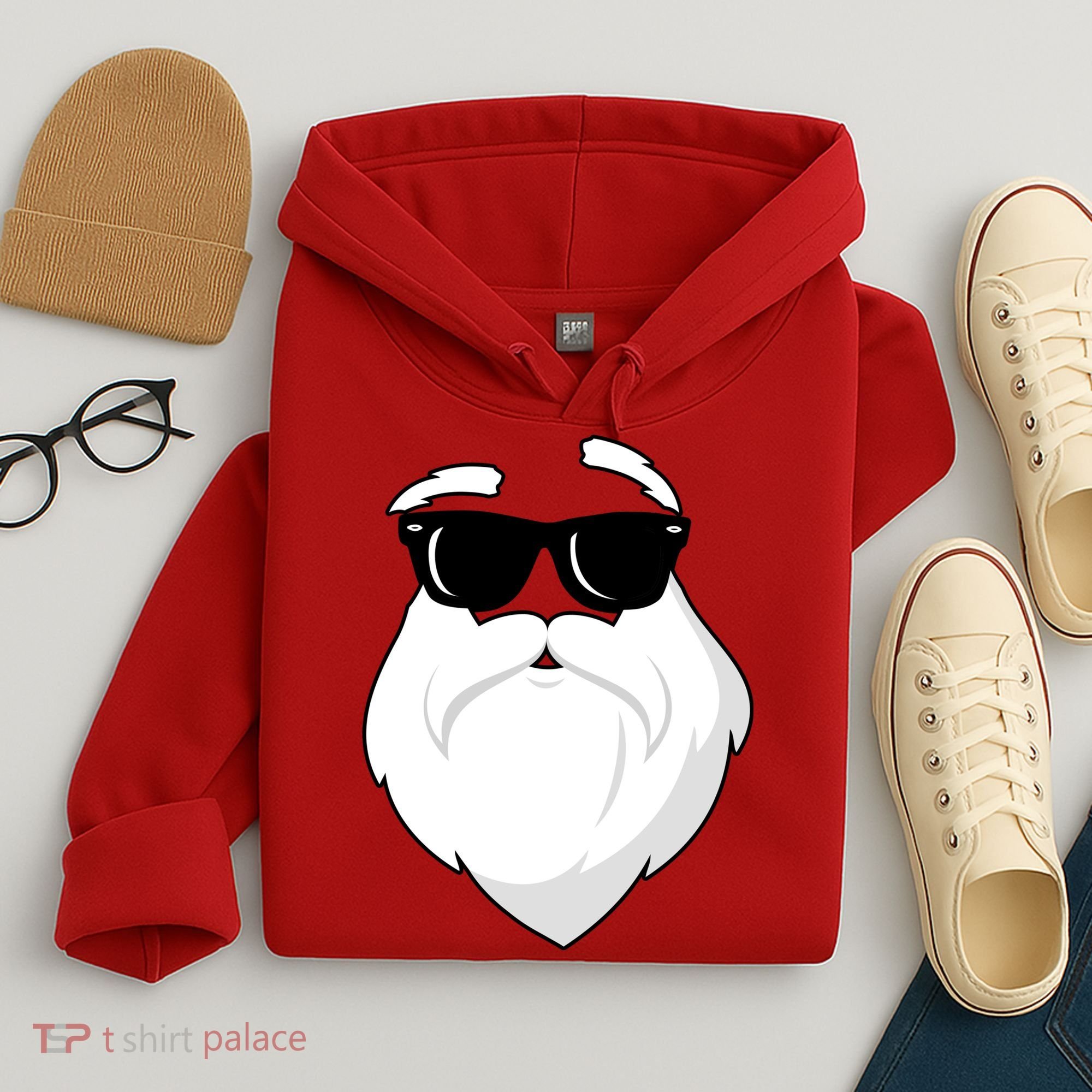 Cool Santa Face Hoodie