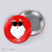 Cool Santa Face Button thumb 0
