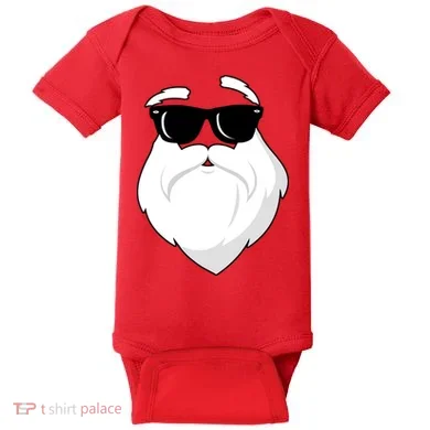 Cool Santa Face Baby Bodysuit