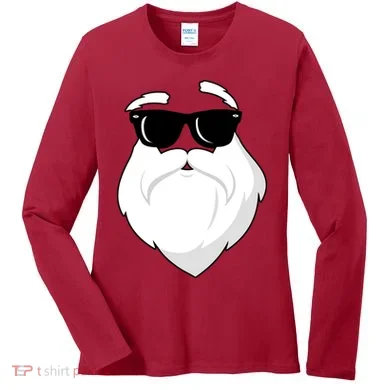 Cool Santa Face Women's Long Sleeve Shirt