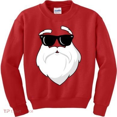 Cool Santa Face Kids Sweatshirt