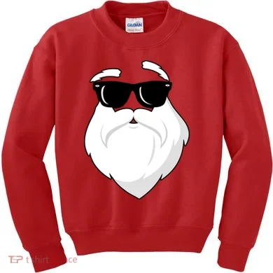 Cool Santa Face Kids Sweatshirt