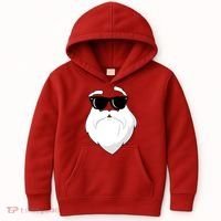 Cool Santa Face Kids Hoodie thumb 0