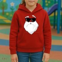 Cool Santa Face Kids Hoodie thumb 3