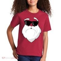 Cool Santa Face Kids T-Shirt thumb 2