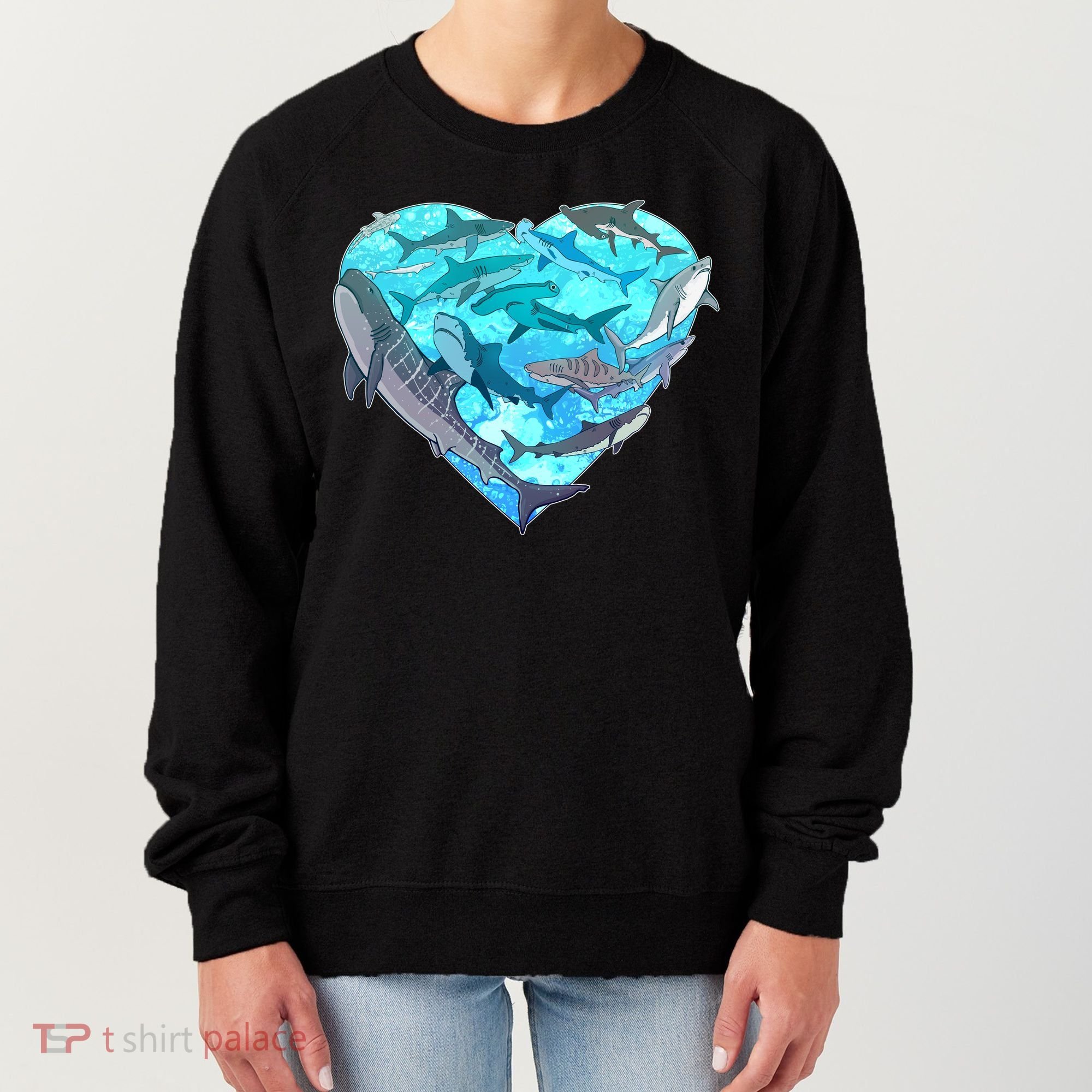Cool Shark Love Heart Women's Sweatshirt
