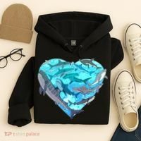 Cool Shark Love Heart Hoodie thumb 4