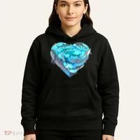 Cool Shark Love Heart Hoodie thumb 5