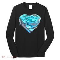 Cool Shark Love Heart Long Sleeve Shirt thumb 0