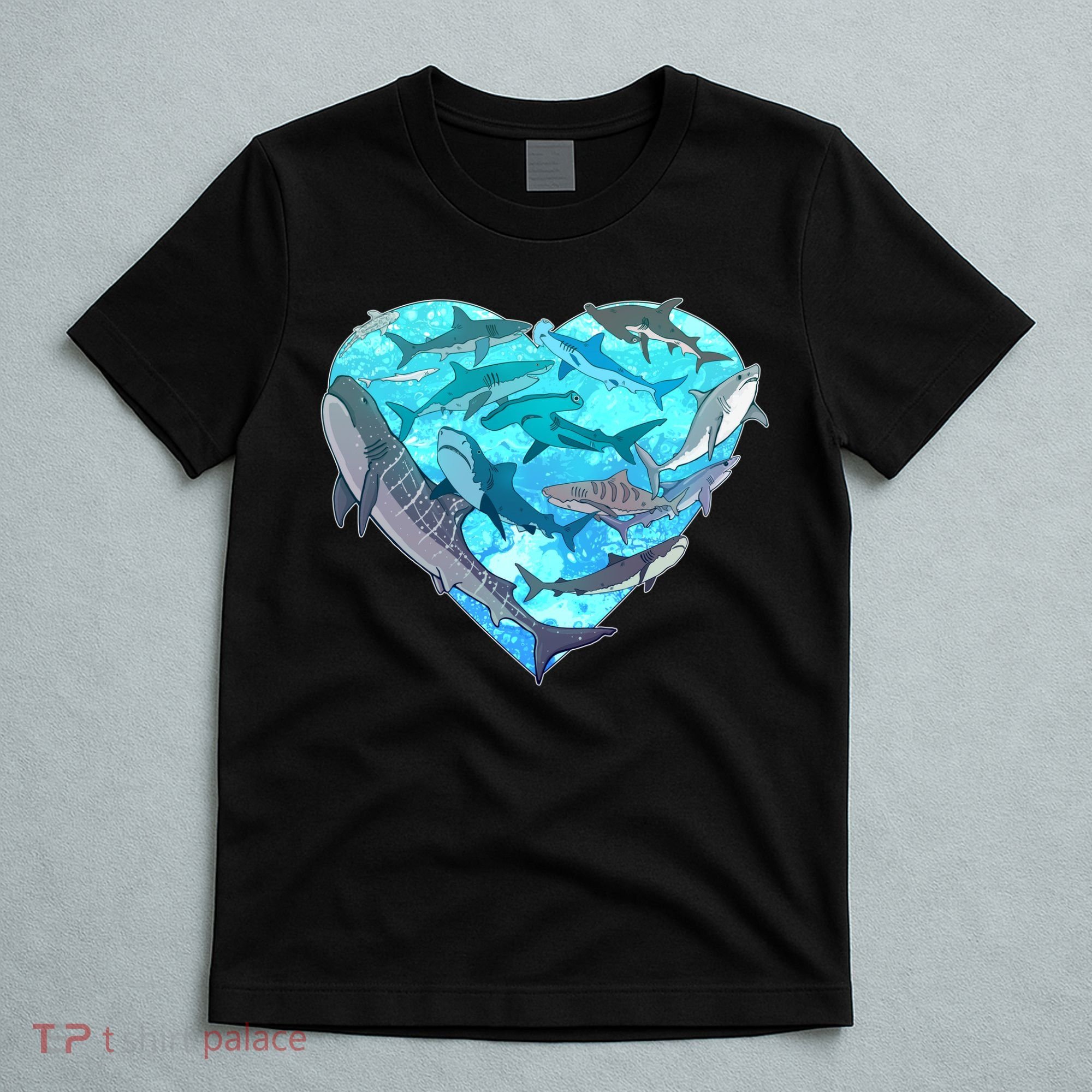 Cool Shark Love Heart T-Shirt