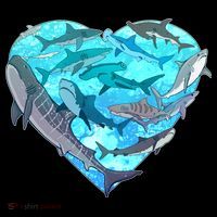 Cool Shark Love Heart Women's Hoodie thumb 2
