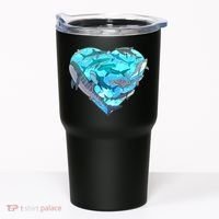 Cool Shark Love Heart Tumbler thumb 0