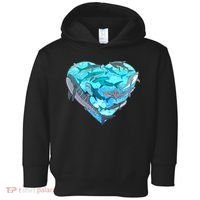 Cool Shark Love Heart Toddler Hoodie thumb 0