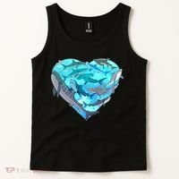Cool Shark Love Heart Tank Top thumb 2